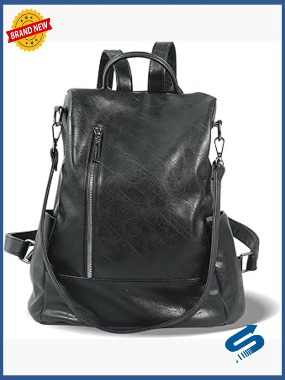 Women PU Leather Anti-theft Backpack Purse Fashion Satchel Shoulder Bag
